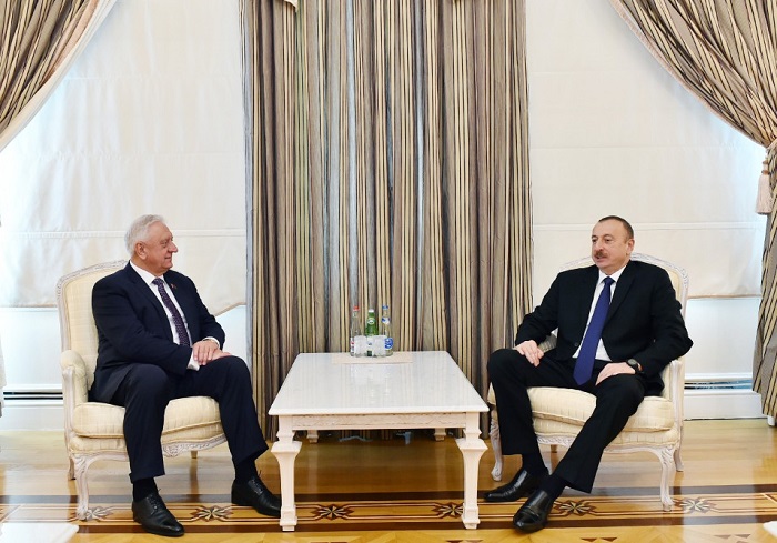 Azerbaijani president receives chairman of Council of Belarussian National Assembly